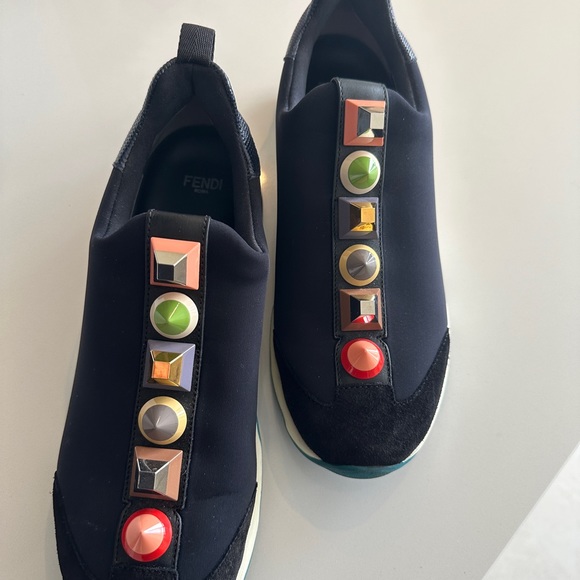 Fendi decorative Sneaker Black/Navy/Olive size 39 - Picture 6 of 11